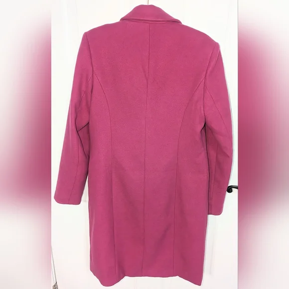 Vero Moda Hot Pink Pea Coat - Picture 3 of 9